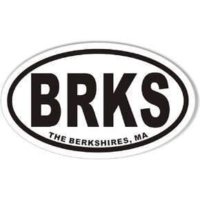 The BERKSHIRES BRKS Oval Bumper Sticker