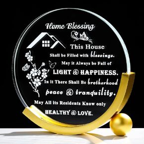 House Warming Gifts New Home Crystal Decor House Warming Gift Keepsake for New Home Gift House Wariming Gifts New Home Couple Women Men Bless House Warming Gifts New Apartment