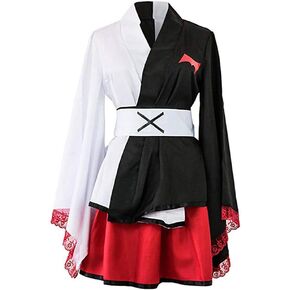 Anime Monokuma Cosplay Costume Outfit Kimono Stocking Full Set