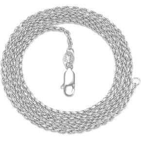 SNZM 925 Sterling Silver rope chain18k Real Gold Plated Rope Chain 1.25MM1.5MM Twist Chain Necklace for Men Women