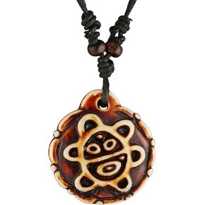 STWTRPuerto Rico Taino Pendant Necklace Sun Tribe Men Women pendant necklace Rope chain Maori Tribe necklace