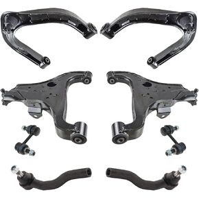 TRQ Front Steering & Suspension Kit Control Arm with Ball Joint Sway Bar Stabilizer Link Tie Rod Compatible with 2004-2010 INFINITI QX56 2005-2015 Nissan Armada 2004 Pathfinder Armada 2004-2015 Titan