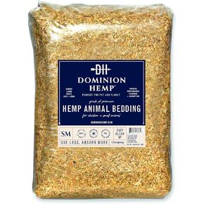 6.6lb.Bag of Grade A Hemp Animal Bedding for Chicken Nexting Boxes, 99.9% Dust Free, Expands to 30 quarts, Reduces Odors, Great for, Rabbits, Reptiles, Rats, Mice, Guinea Pigs, Gerbils, Ferrets, etc.