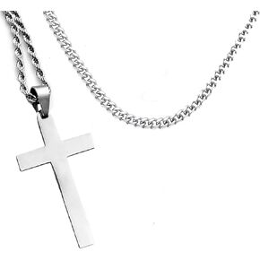 Christmas gift mens chain jesus cross necklace for men Present nail silver necklaces chains men's for men who have everything birthday mens birthday gift ideas accessories fun