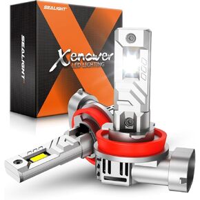 مصابيح الضباب SEALIGHT H9/H8، ضوء أبيض 30,000LM 6500K، التوصيل والتشغيل، لمبة ضباب H11 مع مروحة تبريد، حزمة من 2 in Kuwait