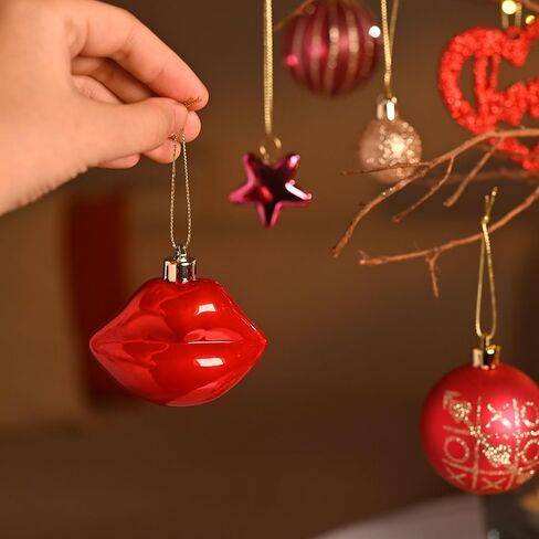 DecorbyHannah Valentines Day Tree Ornaments Decorations, 70ct Pink Red Heart Shaped Ornaments for Christmas Tree, Shatterproof Hanging Valentine's Day Decor for Wedding Anniversary Party in Saudi Arabia