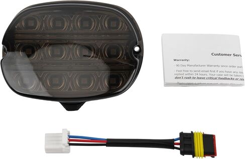 ضوء خلفي LED أسود مدخن من PowerMotor، مصابيح خلفية للفرامل القوية للدراجة النارية لـ Dyna Road King Electra Glide Street Bob Touring Davidson Parts (النوع A الخط الثالث) in Kuwait