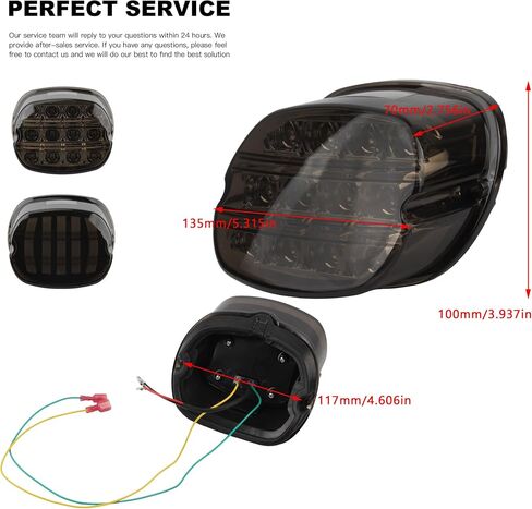 ضوء خلفي LED أسود مدخن من PowerMotor، مصابيح خلفية للفرامل القوية للدراجة النارية لـ Dyna Road King Electra Glide Street Bob Touring Davidson Parts (النوع A الخط الثالث) in Kuwait