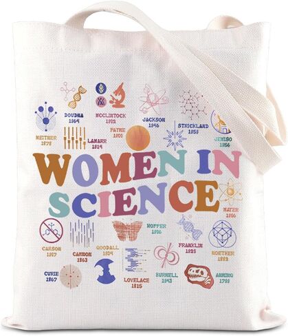 ENSIANTH Women In Science Tote Bag Feminism Gift Lab Week Gift STEM Education Gift Women Scientist Shopping Bag Lab Week Gift in Saudi Arabia