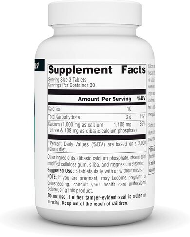 SOURCE NATURALS Calcium Citrate 1,000 mg of Calcium per Serving, 90 Count in Saudi Arabia