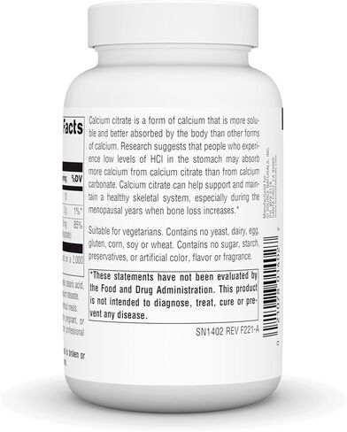 SOURCE NATURALS Calcium Citrate 1,000 mg of Calcium per Serving, 90 Count in Saudi Arabia