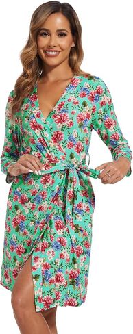 Women's Robes Soft Long Sleeve Kimono Bathrobe Maternity Robe Ladies Viscose from Bamboo Nightgown S-XXL in Saudi Arabia