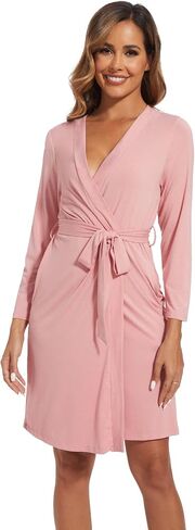 Women's Robes Soft Long Sleeve Kimono Bathrobe Maternity Robe Ladies Viscose from Bamboo Nightgown S-XXL in Saudi Arabia