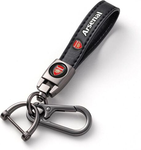 Leather Keychain for Football Fans,Car Keyring Replacement Key Fob Holder,Souvenir Gifts for Men Women in Saudi Arabia