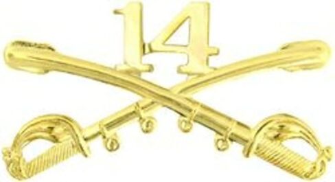 دبوس قبعة الفرسان الرابع عشر بالجيش الأمريكي (2 1/4 بوصة) in Kuwait