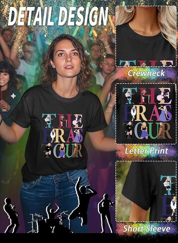 EVELUST Womens Country Concert Shirt - Cute Music Festival Graphic Tee World Tour Outfits Fan Lover Casual Letter Print Top in Kuwait