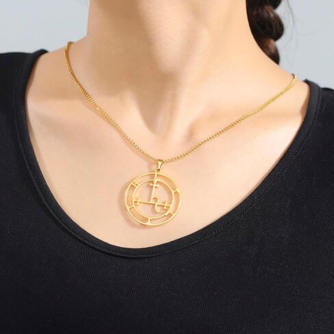 EUEAVAN Sigil of Lilith Necklace for Women Men Hecate Gothic Lilith Goddess Sigil Pendant Lucifer Sign Mythology Pagan Jewelry Gift in Saudi Arabia