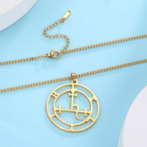 EUEAVAN Sigil of Lilith Necklace for Women Men Hecate Gothic Lilith Goddess Sigil Pendant Lucifer Sign Mythology Pagan Jewelry Gift in Saudi Arabia