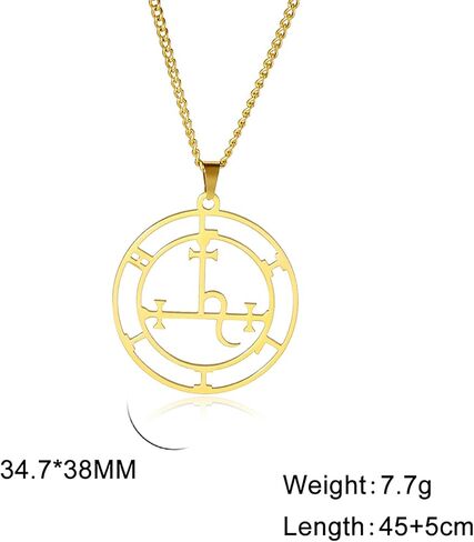 EUEAVAN Sigil of Lilith Necklace for Women Men Hecate Gothic Lilith Goddess Sigil Pendant Lucifer Sign Mythology Pagan Jewelry Gift in Saudi Arabia