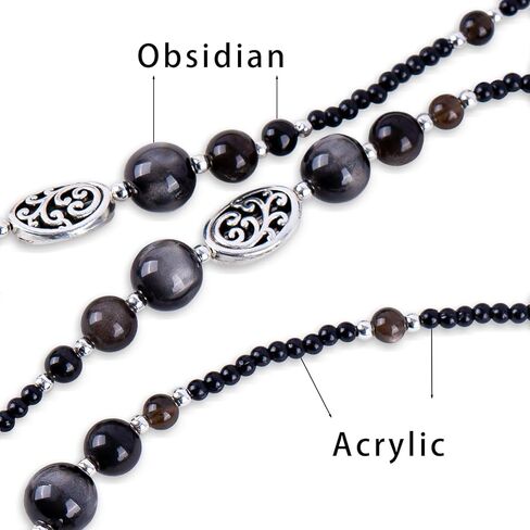 سلاسل نظارات مطرزة بالأحجار من بيليون للنساء والرجال، حزام نظارات العين حول الرقبة، حبال تعليق حامل النظارات الشمسية (أسود، سبج) in Kuwait