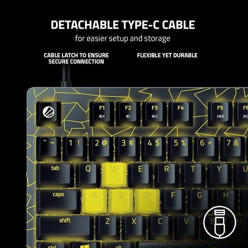 Razer Huntsman Mini (Red Switch) - Compact 60% Gaming Keyboard (Linear Optical Switches, Doubleshot PBT Keycaps, Removable USB-C Cable) QWERTY US Layout | Black in Saudi Arabia