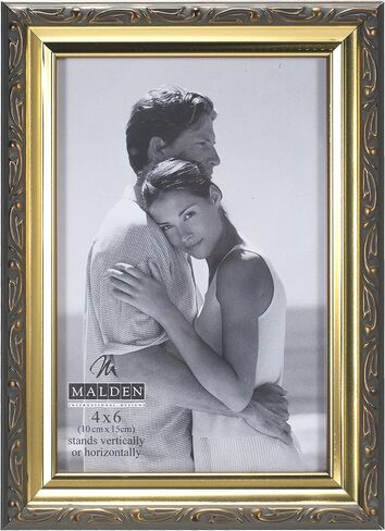 Malden International Designs Traditions Molding Wooden Picture Frame, 4x6, Gold in Saudi Arabia