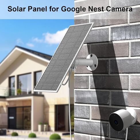 لوحة شمسية لكاميرا Google Nest، لوحة شمسية للكاميرا لكاميرا Google Nest للاستخدام الخارجي أو الداخلي (إصدار البطارية)، مصنوعة خصيصًا لكاميرا Google Nest in Kuwait