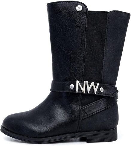 Nine West Girls Knee Ankle Boots High Riding Fashion Buckle Zipper for Girls (Toddler-Little Kid-Big Kid) in Saudi Arabia