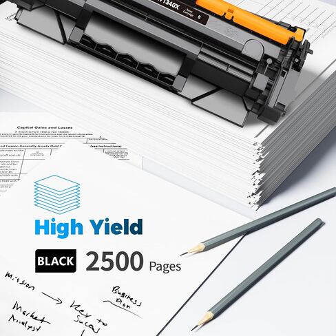 خراطيش حبر أسود 206X (مع رقاقة) متوافقة مع خراطيش الحبر الأسود HP 206A لحبر Pro MFP M283fdw M283cdw M255dw M283 M255 M282 W2110X W2110A Ink (عبوتان) in Saudi Arabia