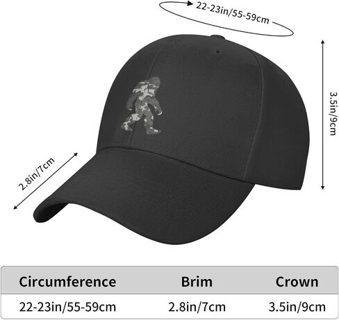 Bigfoot Baseball Cap for Men Women Adjustable Classic Dad Hat Trucker Cap for Running Outdoor Activities Snapback Hat in Saudi Arabia