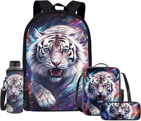 Upetstory Galaxy Wolf Backpack for Girls Boys 8-10 10-12 14-16 Kids School Bag with Lunch Bag Pencil Case Water Bottle Sleeve Elementary Kindergarten Preschool Middle School Bookbag Rucksack in Saudi Arabia