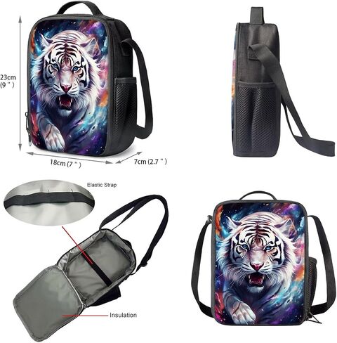 Upetstory Galaxy Wolf Backpack for Girls Boys 8-10 10-12 14-16 Kids School Bag with Lunch Bag Pencil Case Water Bottle Sleeve Elementary Kindergarten Preschool Middle School Bookbag Rucksack in Saudi Arabia