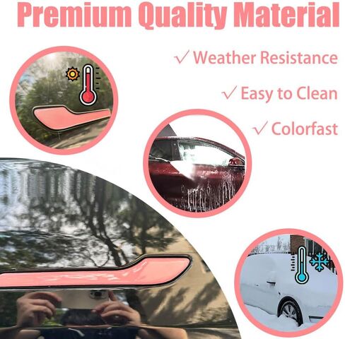 4 pcs Door Handle Covers Compatible with Model 3 and Model Y. Decoration & Protection Accessories for Tesla. (Pink) in Saudi Arabia