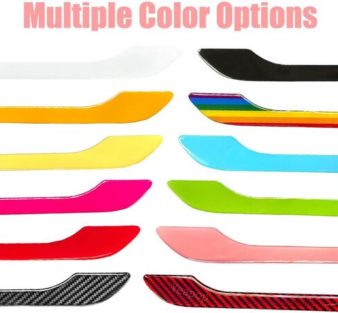 4 pcs Door Handle Covers Compatible with Model 3 and Model Y. Decoration & Protection Accessories for Tesla. (Pink) in Saudi Arabia