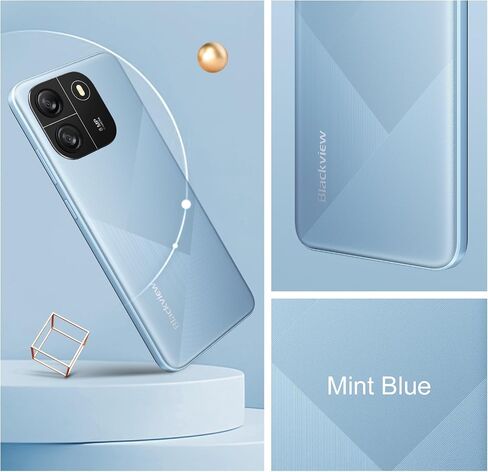Blackview Wave 6C Unlocked Android Phones, Android 13 Smartphones, 6.52" HD+, 5100mAh 10W Fast, Octa-Core 4GB+32GB/SD 1TB Smart Phone, 8MP+5MP, 3 Card Slots, Face ID Unlock Phone, 4G Dual SIM Phone in Saudi Arabia