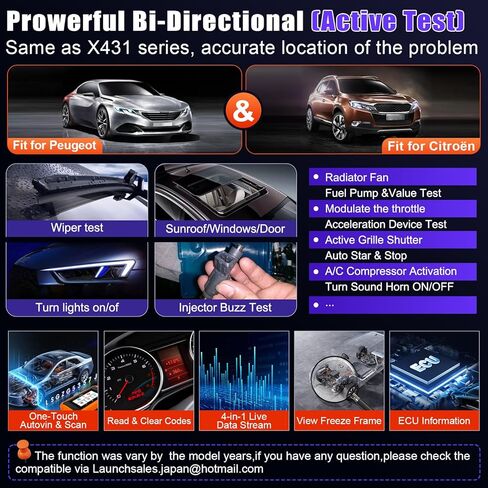 2025 LAUNCH Creader Elite V2.0 for Peugeot&Citroen، ماسح ضوئي كامل للنظام obd2، أداة مسح ثنائية الاتجاه، ترميز وحدة التحكم الإلكترونية، تسجيل البطارية، قارئ رمز الخدمة لإعادة الضبط، AUTO VIN، تحديث مجاني مدى الحياة in Kuwait