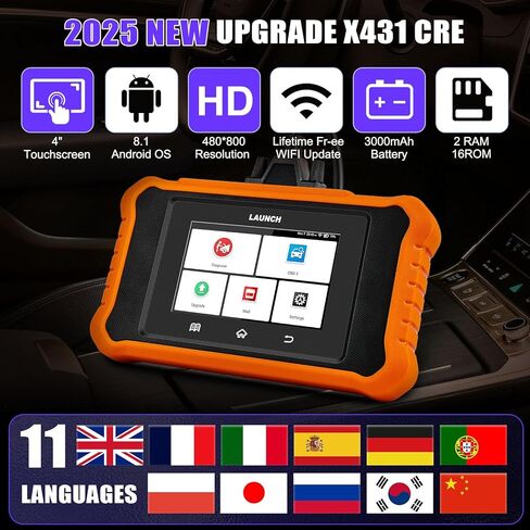 2025 LAUNCH Creader Elite V2.0 for Peugeot&Citroen، ماسح ضوئي كامل للنظام obd2، أداة مسح ثنائية الاتجاه، ترميز وحدة التحكم الإلكترونية، تسجيل البطارية، قارئ رمز الخدمة لإعادة الضبط، AUTO VIN، تحديث مجاني مدى الحياة in Kuwait