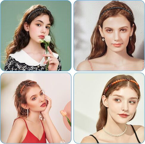 Yeshan Teeth Comb Headbands for Women and Girls Zig Zag Shark Tooth Headbands for Women's Hair Plastic Non-Slip Black and Brown Thin Hair Hoops,Pack of 6 in Saudi Arabia