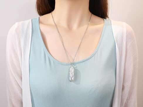 XIANNVXI Rose Quartz Point Necklace Tree of Life Wire Wrapped Crystal Pendant Necklaces Healing Stone Natural Reiki Hexagonal Gemstone Jewelry for Women Mom Mother in Kuwait