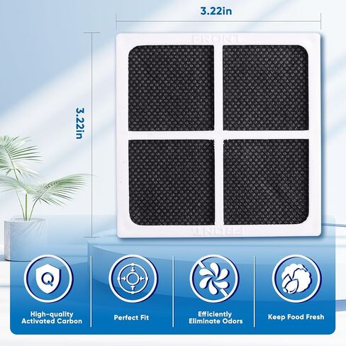 استبدال فلتر هواء الثلاجة PUREPLUS LT120F لـ LG LT120F، Kenmore Elite 469918، 9918، ADQ73214402، ADQ73214403، ADQ73214404، ADQ73334008، 3 عبوات، الأبعاد 3.23 بوصة × 3.23 بوصة in Saudi Arabia