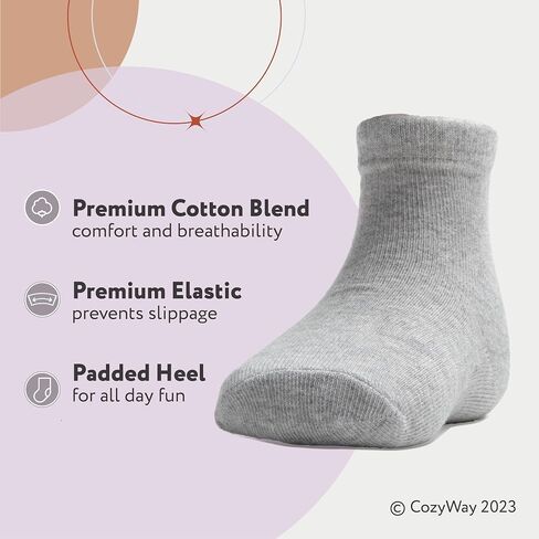CozyWay Toddler Socks Baby Socks Kids Socks Kids Crew Socks in Kuwait