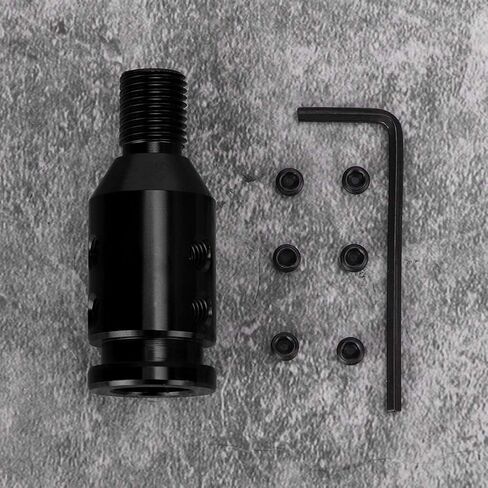 Gear Shift Knob Adapter, Universal Car Shift Knob Adapter for Unthreaded Selectors 12x1.25[Black] in Kuwait