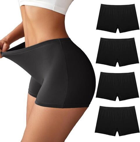 Ekouaer Boyshort سراويل داخلية نسائية ناعمة سراويل داخلية غير مرئية محب 3 عبوات بدون خياطة سراويل داخلية قصيرة S-XXL in Saudi Arabia