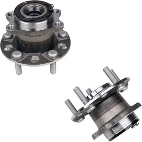 KUSATEC 512333 2PCS Rear 4WD AWD Wheel Bearing and Hub Assembly Compatible with Jeep Compass Patriot 2007-2017, Dodge Caliber 2007 2008, 5 Lug w/ABS