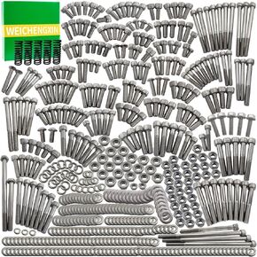 For Honda 400 EX TRX400EX FourTrax Polished Stainless Steel ATV Bolt Screw Kit Set (1999-2008) - 546-Piece, Corrosion-Resistant