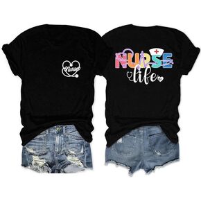 Nurse Shirts for Women in My Nurse Era Tshirt RN Nurse Life Graphic Tee St Patricks Day Registered Nurse Top