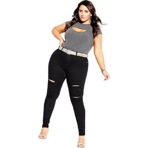 City Chic Women's Rock N Roll Skinny Jean