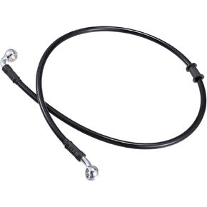 Motoforti 80cm AN3 M10 Car Hydraulic Brake Line Oil Hose Pipe Fitting 28° 90° Stainless Steel for Car Motorcycle Dirt Racing Bike Black Long-lasting