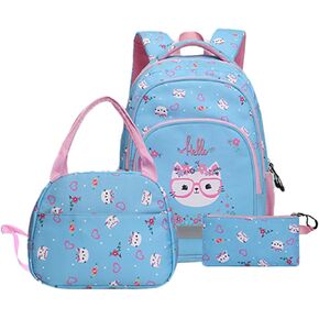 Kids Backpack with Lunch Bag and Pencil Case for Girls, Boys (Large Astronaut Set)