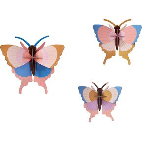 studio ROOF, Wall Art Butterflies, Gold Rim Butterfly, Set of 3, Eco-Friendly & Creative Gift